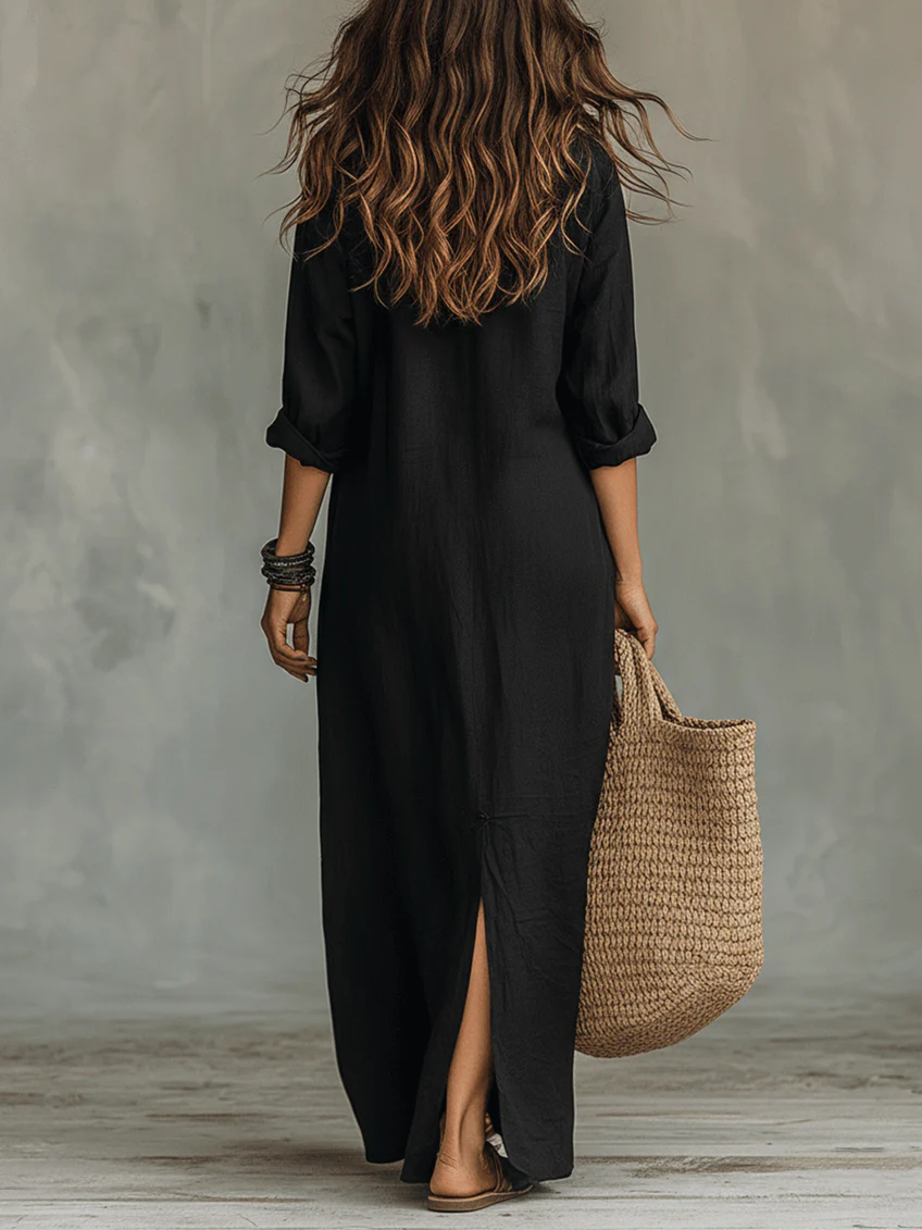 Ana | Vestido maxi con silueta favorecedora