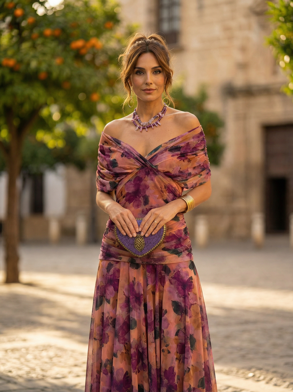 Leo | Vestido largo con cuello en V elegante