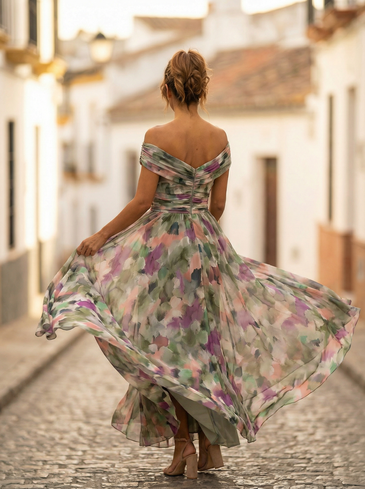 Leo | Vestido largo con cuello en V elegante
